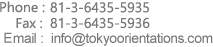 Phone :81-3-6435-5935 Fax :81-3-6435-5936